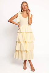 Raphael Tiered Maxi Dress - Yellow