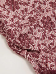 Floral Boat Neck Lace Trim Asymmetrical Hem Bell Sleeve Ruched Top