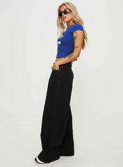 Naylor Mid Rise Wide Leg Jeans Washed Black Tall