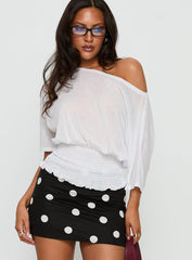Special Treat Skort Black / White Polka Dot