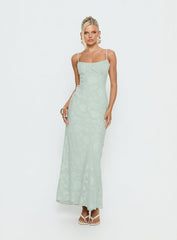 Avienna Maxi Dress Sage Burnout