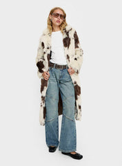 Winter Breeze Faux Fur Coat Multi