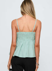 Peace Of Mind Top Green Stripe